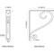 Ekena Millwork Edwards Wrought Iron Bracket, (Triple center brace), Antiqued Copper 2"W x 12"D x 15"H BKTM02X12X15TEDACO - alternate 6
